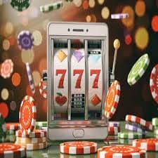 Filipino player accessing casino apk Casino section on mobile phone